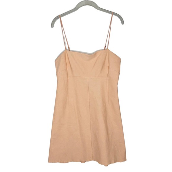 UO SILENCE + NOISE Peach Square Neck A Line Fit Flare Sleeveless Dress Large - Picture 1 of 5